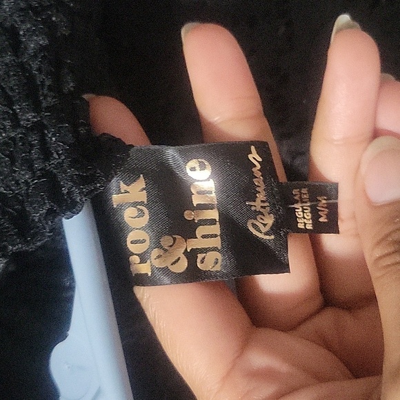 Women mesh long sleeve black top size M - Picture 5 of 6